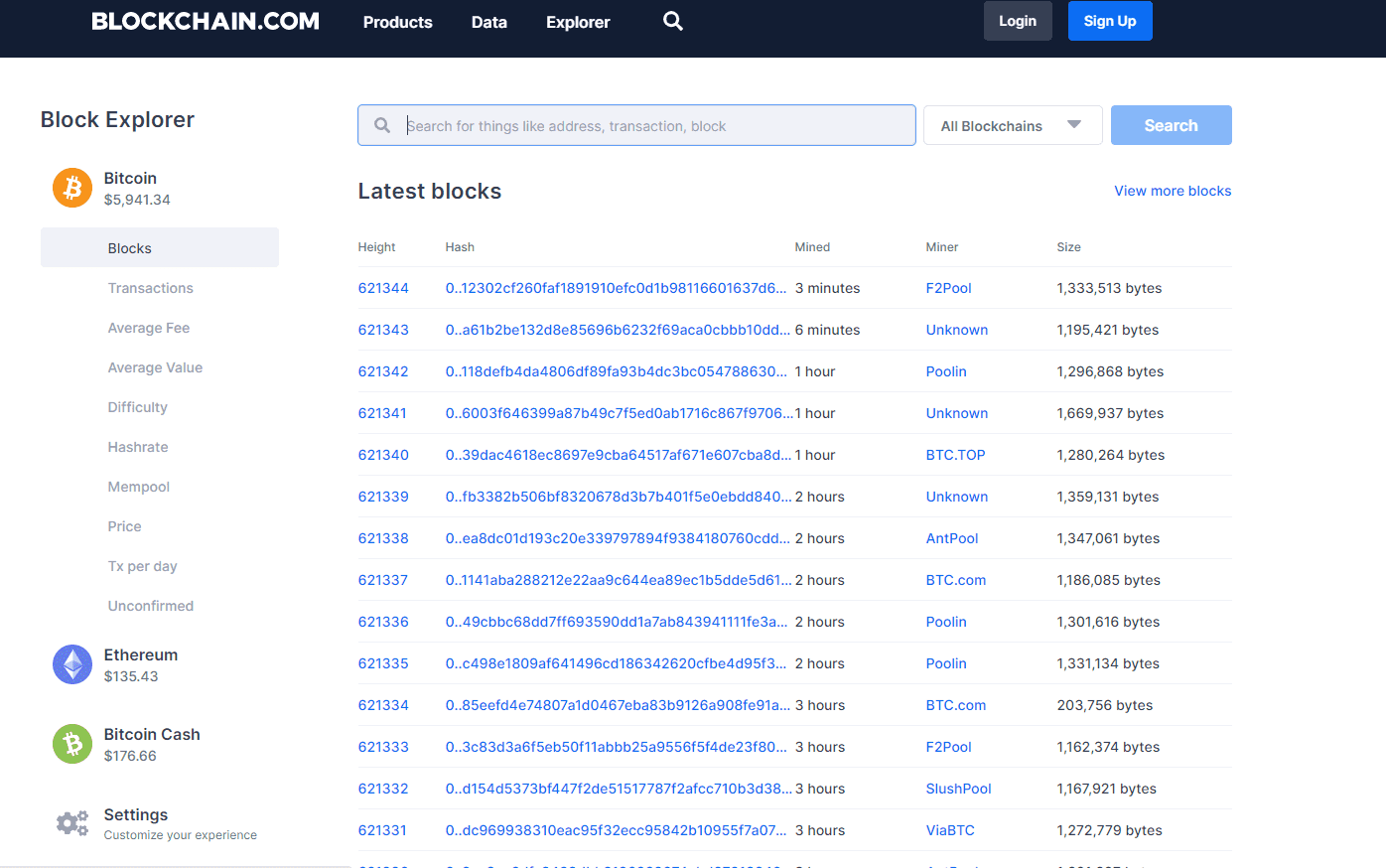 bitcoin transaction search